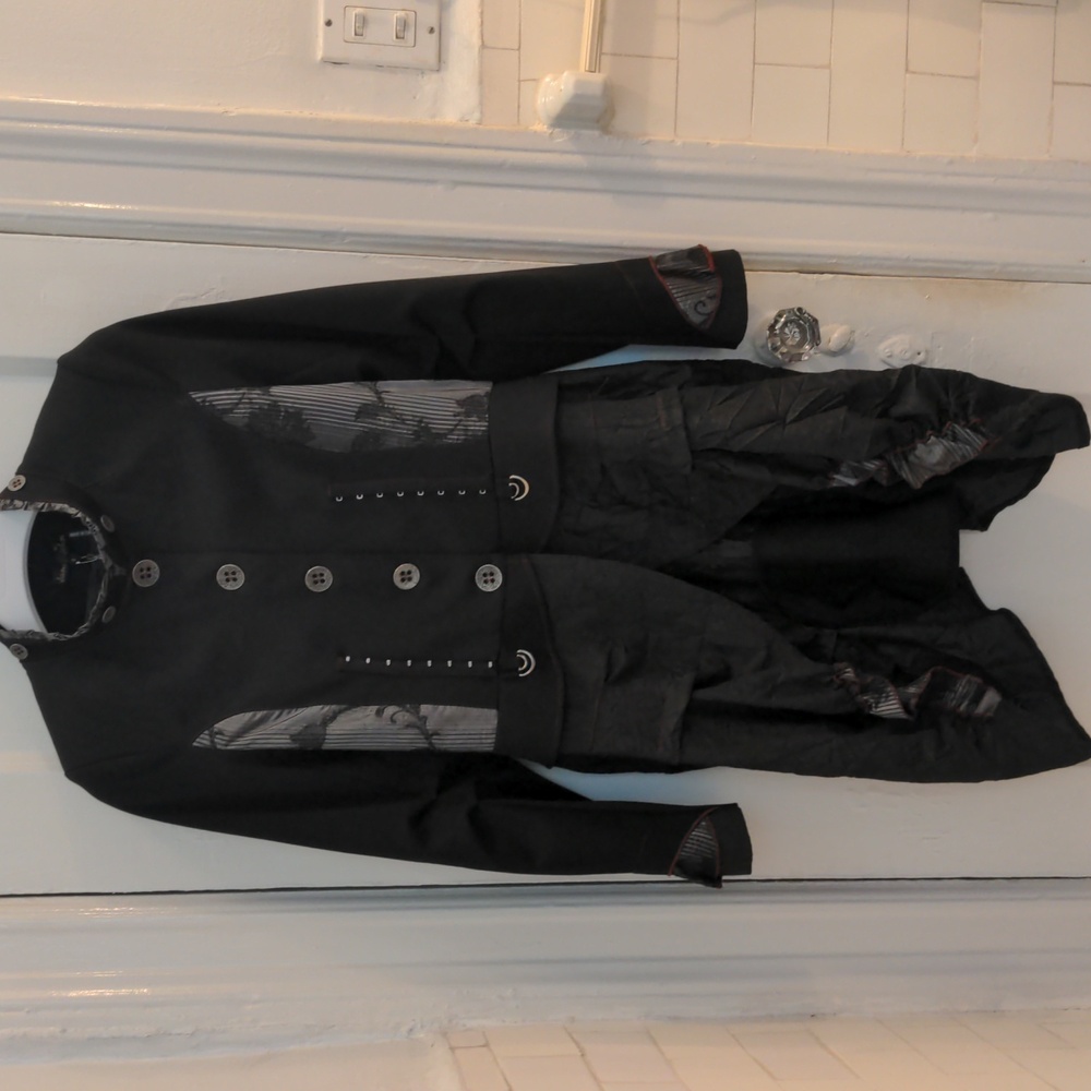 NWT Black Tailcoat jacket, Sz. S, Goth, Steampunk, Victorian, Vamp. Jane & John